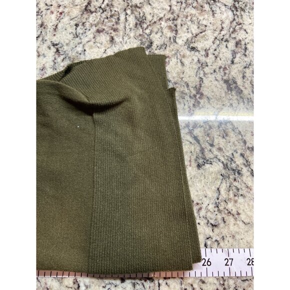 Boston Proper Sweater Olive XS Puff Sleeve Ribbed Hem Tunic Minimalist Chic - Picture 7 of 8